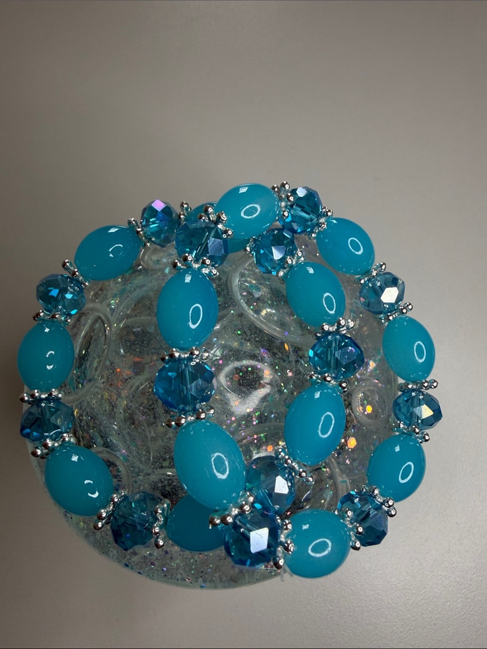 Turquoise Beaded Stretch Bracelet - Women Jewelry